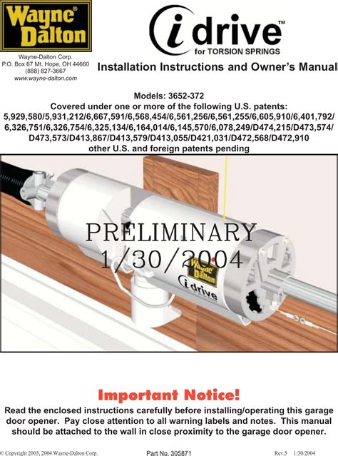 idrive garage door opener manual pdf manual